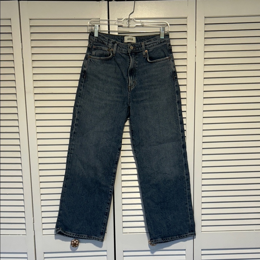 Agolde Women's Harper Straight Leg Blue Jeans